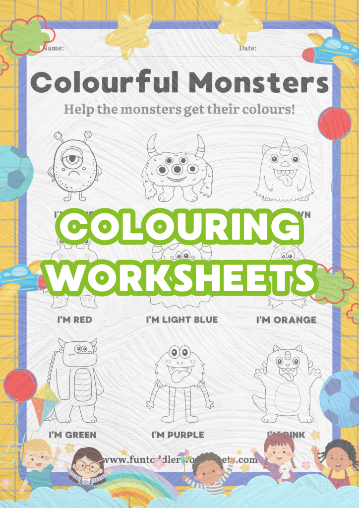 Colouring worksheets for toddlers printable activity