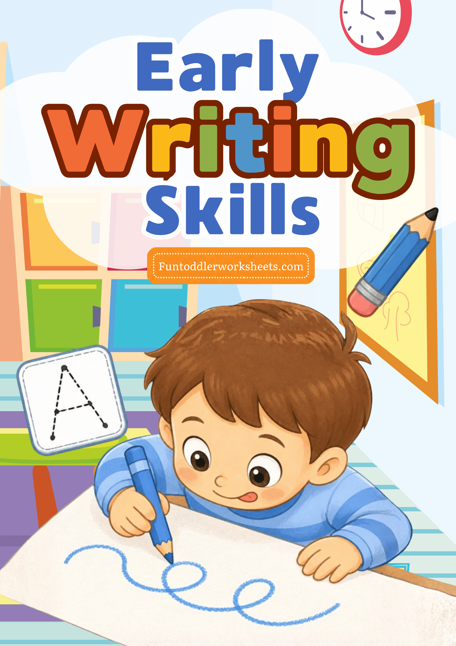 Early writing activities for toddlers and preschoolers practising tracing, pencil control and letter formation.