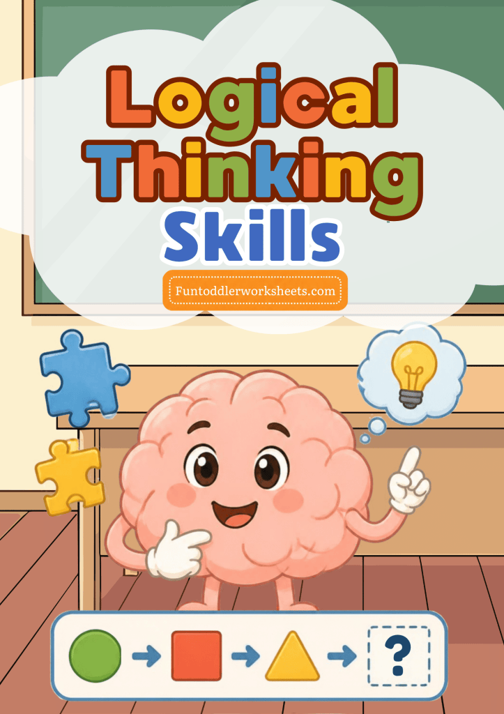 Logical thinking activities for toddlers and preschoolers practising reasoning, patterns and problem-solving skills.